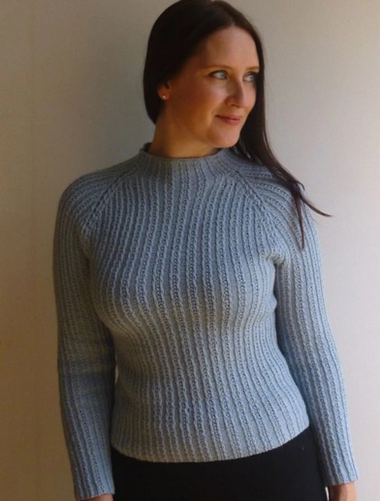 Chic Seed Stitch Ribbed Pullover image 2